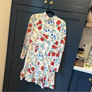 YUMI KIM, size 8, Mini Floral Long Sleeve Dress